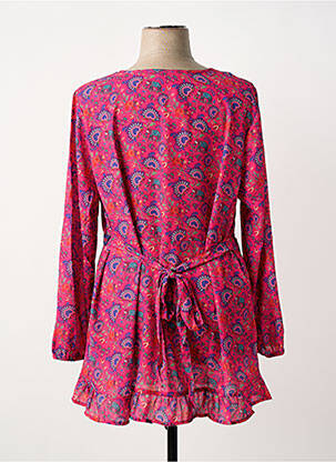 Tunique manches longues imprimé fantaisie rose SHEEGO femme