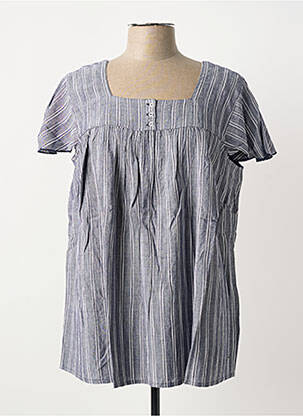 Tunique manches courtes manches manches papillons bleu SHEEGO femme