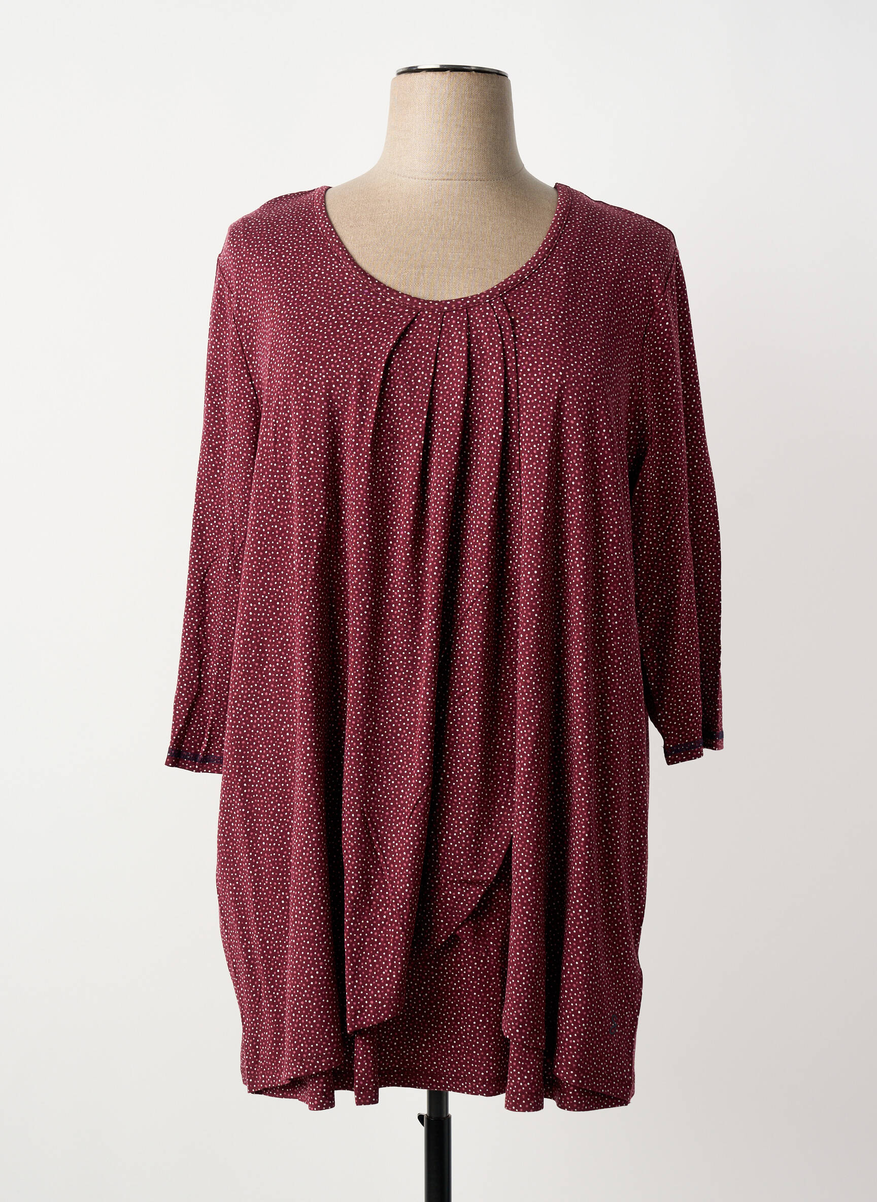 Top col rond manches 3/4 violet SHEEGO femme