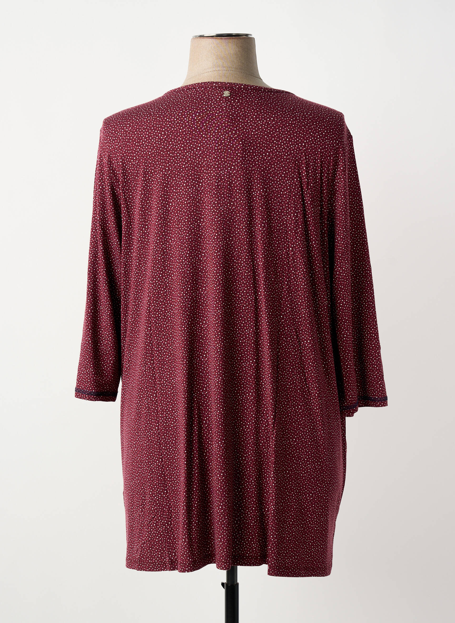 Top col rond manches 3/4 violet SHEEGO femme