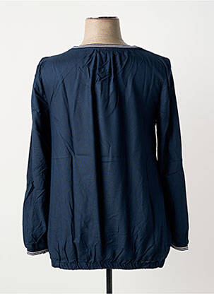 Blouse col rond manches longues bleu SHEEGO femme