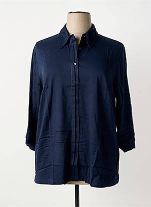 Chemisier coupe droite manches longues bleu SHEEGO femme