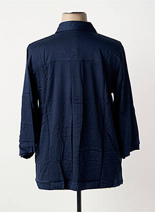 Chemisier coupe droite manches longues bleu SHEEGO femme