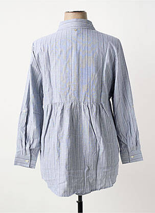 Tunique manches longues fermeture boutonnée sur le devant bleu SHEEGO femme