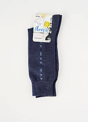 Chaussettes imprimé fantaisie bleu PERRIN homme