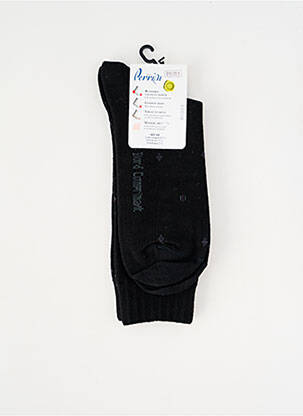 Chaussettes imprimé fantaisie noir PERRIN homme
