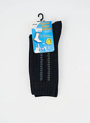 Chaussettes imprimé fantaisie noir PERRIN homme