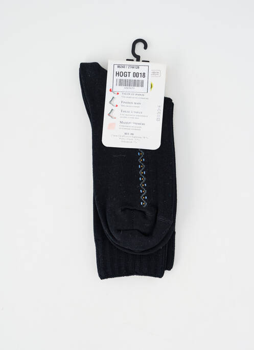 Chaussettes imprimé fantaisie noir PERRIN homme