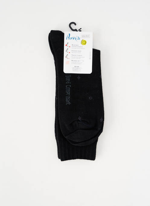 Chaussettes imprimé fantaisie noir PERRIN homme