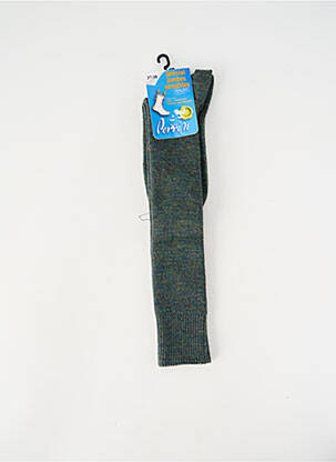 Chaussettes stretch vert PERRIN unisexe