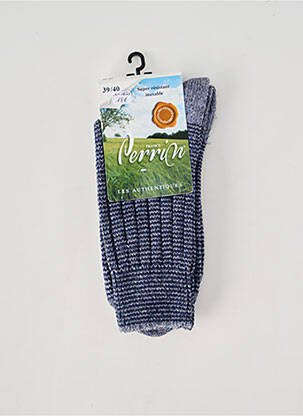 Chaussettes stretch bleu PERRIN homme