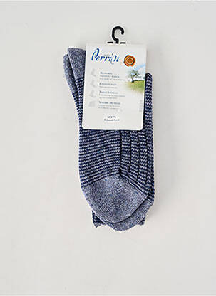 Chaussettes stretch bleu PERRIN homme