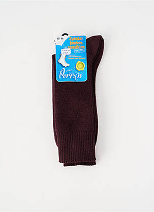 Chaussettes stretch violet PERRIN homme