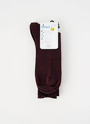 Chaussettes stretch violet PERRIN homme