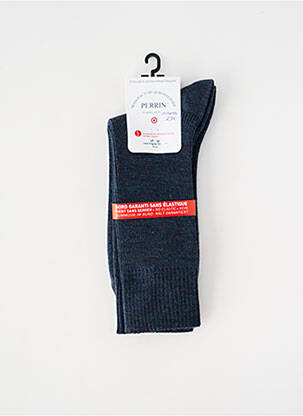 Chaussettes stretch bleu PERRIN homme