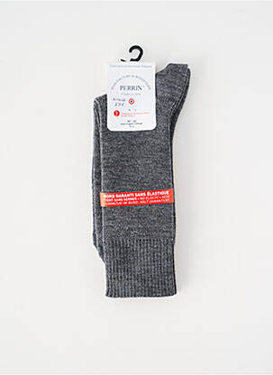 Chaussettes stretch gris PERRIN homme