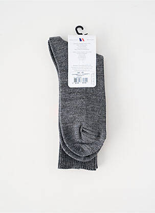Chaussettes stretch gris PERRIN homme