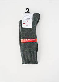 Chaussettes stretch vert PERRIN homme