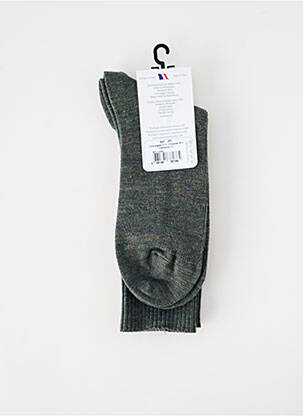 Chaussettes stretch vert PERRIN homme