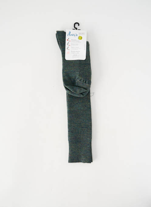 Chaussettes stretch vert PERRIN unisexe
