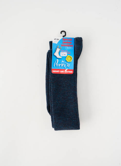 Chaussettes stretch bleu PERRIN unisexe
