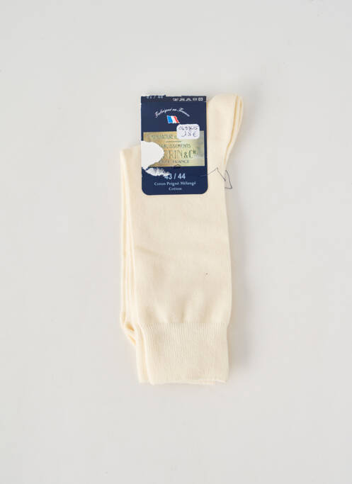 Chaussettes stretch beige PERRIN homme