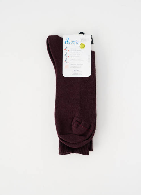 Chaussettes stretch violet PERRIN homme