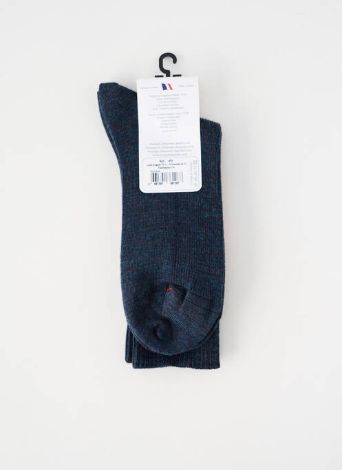 Chaussettes stretch bleu PERRIN homme