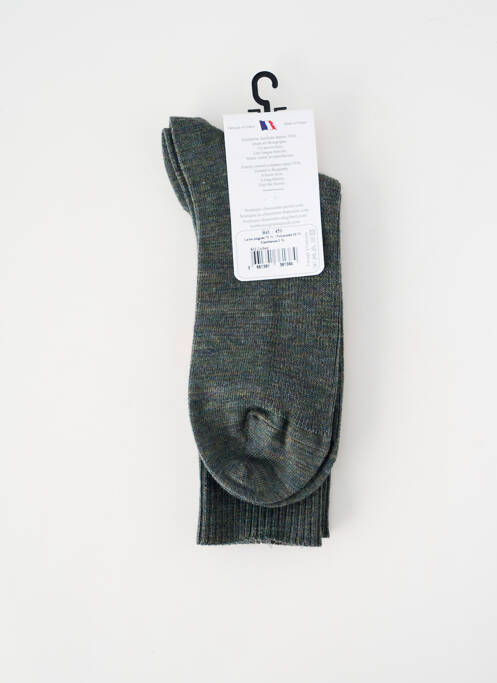 Chaussettes stretch vert PERRIN homme