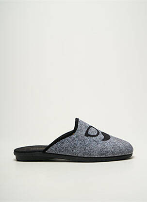 Chaussons/pantoufles bout rond bout rond gris SEMELFLEX homme