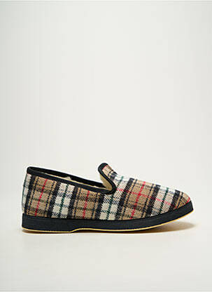 Chaussons/pantoufles bout rond bout rond beige SEMELFLEX homme