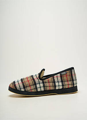 Chaussons/pantoufles bout rond bout rond beige SEMELFLEX homme
