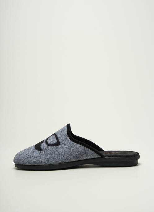 Chaussons/pantoufles bout rond bout rond gris SEMELFLEX homme