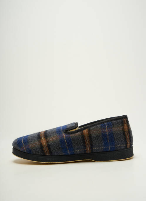 Chaussons/pantoufles bout rond bout rond bleu SEMELFLEX homme