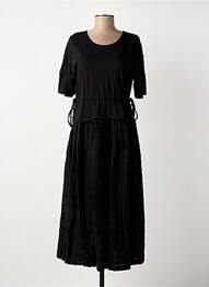 Robe longue manches courtes manches courtes noir !OHO! femme