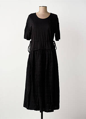 Robe longue manches courtes manches courtes noir !OHO! femme