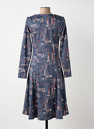 Robe mi-longue manches longues manches longues bleu DAMART femme