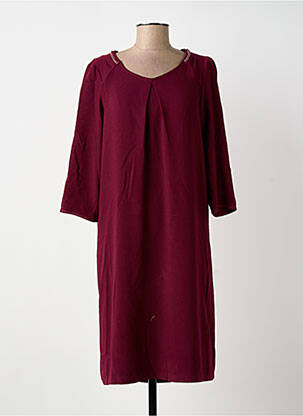 Robe mi-longue manches longues manches longues violet DAMART femme