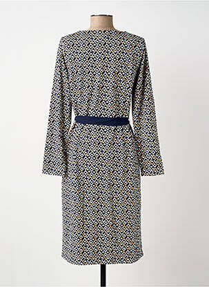 Robe mi-longue manches longues manches longues bleu DAMART femme
