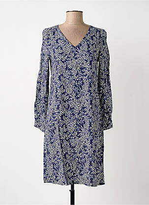 Robe mi-longue manches longues manches longues bleu LE PETIT BAIGNEUR femme