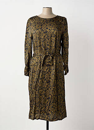 Robe mi-longue manches longues manches longues vert LE PETIT BAIGNEUR femme