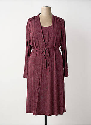 Robe courte manches longues manches longues rouge SHEEGO femme