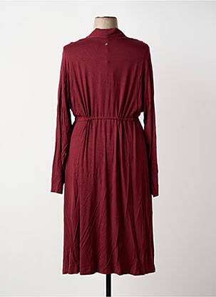 Robe mi-longue manches longues manches longues rouge SHEEGO femme