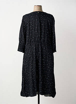 Robe mi-longue manches longues manches longues noir SHEEGO femme