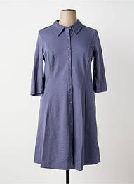Robe mi-longue manches longues manches longues bleu SHEEGO femme