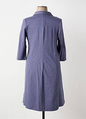 Robe mi-longue manches longues manches longues bleu SHEEGO femme