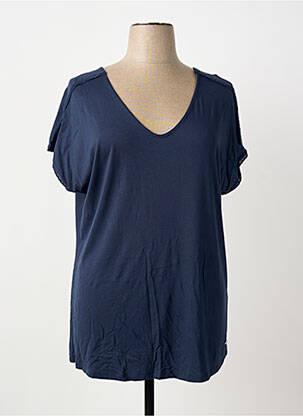 Top stretch manches courtes bleu SHEEGO femme