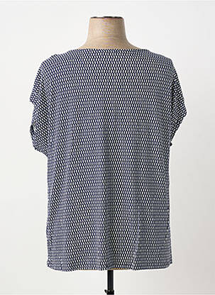 Top stretch manches courtes bleu SHEEGO femme