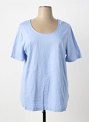 T-shirt sérigraphie manches courtes bleu SHEEGO femme