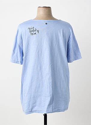 T-shirt sérigraphie manches courtes bleu SHEEGO femme